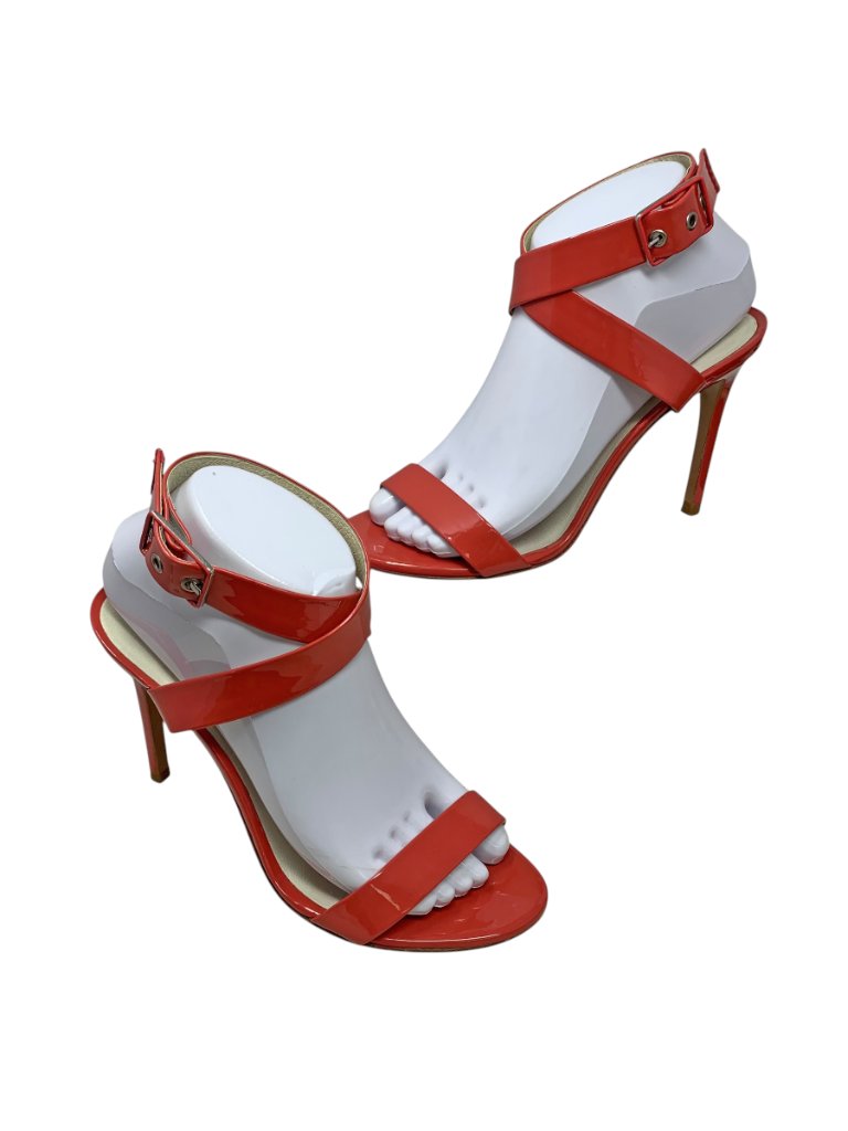 Pedro Garcia Cecily Patent Leather Ankle Wrap Heeled Sandals